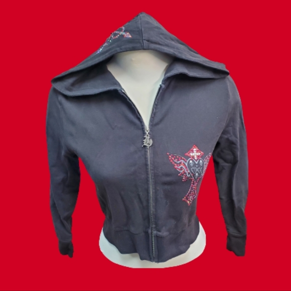 Chick by Nicky Hilton Bejeweled Cropped Sweater - Picture 1 of 5